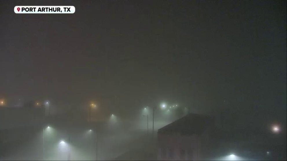 FILE: A plane crashed near Galveston, Texas, amid foggy conditions that has caused visibility to be down to a half mile.