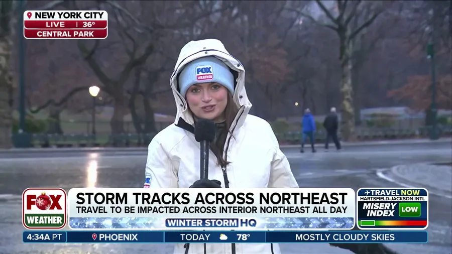 Flake watch in NYC as storm moves through Northeast
