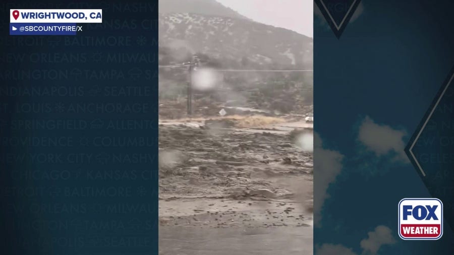 WATCH: Mudslides from powerful Christmas Eve storm triggered evacuations in San Bernardino, CA