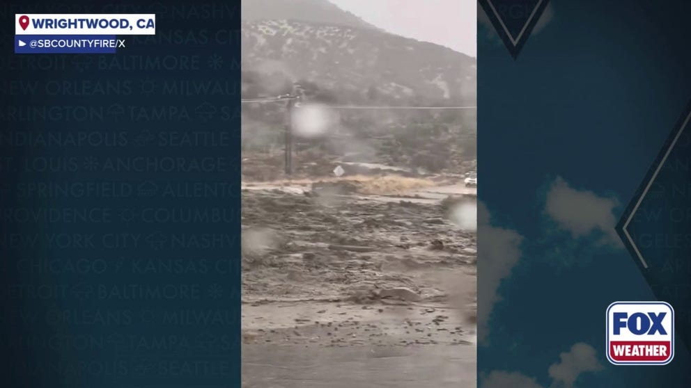 Mudslides from a powerful Christmas Eve storm washed out State Route 2 near Wrightwood, California, triggering evacuations in that part of San Bernardino County, CA. First responders have requested additional crews to assist with evacuations.
