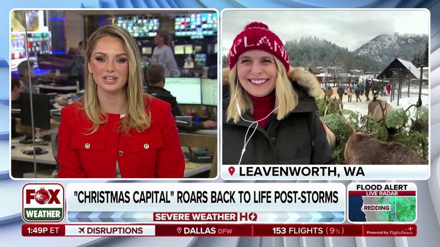 Reindeer farm opens back up after flash flooding in Washington 