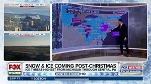 Post-Christmas one two punch threatens millions across the Northeast bracing for snow, ice and rain