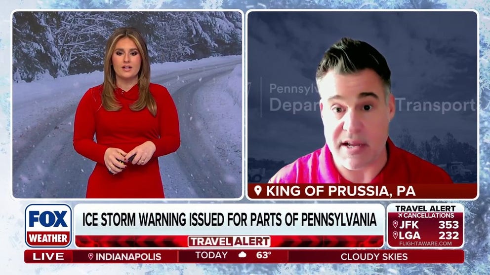 Pennsylvania Department of Transportation Deputy Communications Director Brad Rudolph joined FOX Weather ahead of a multi-threat storm bringing snow, sleet and ice set to cause travel concerns across the state. 