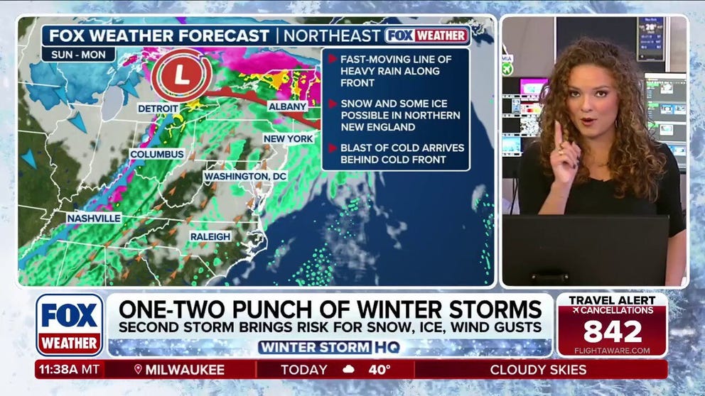 A second winter storm is beginning to take shape in the Midwest Sunday before it barrels towards the Northeast, threatening rain and snow. FOX Weather Meteorologist Bayne Froney breaks down the newest system sweeping east.