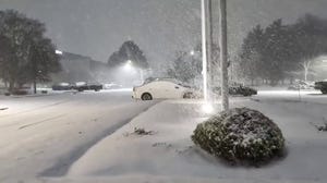 Fluffy snowfall in Upstate New York