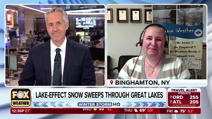 Danielle Knittle, NWS Meteorologist for Binghamton, New York, Joins FOX Weather to break down intense lake-effect snowstorm gripping Great Lakes