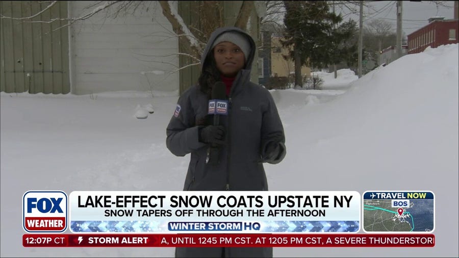 Final round of lake-effect snow tapering off in central New York