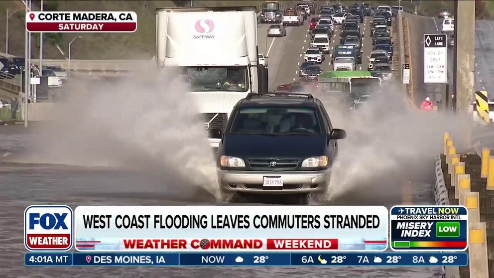 Flash Flood threats and alerts remain in effect for portions of California, as torrential rain inundated parts of the region yesterday, causing two major highway closures. More rain is expected today, with snow for higher elevations.