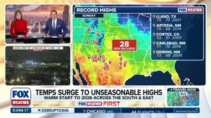 Unseasonable warmth surges across South, expanding east