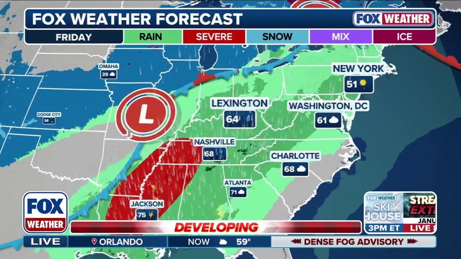 Pair of cross-country storms to unleash severe weather and snow to more than 30 states 