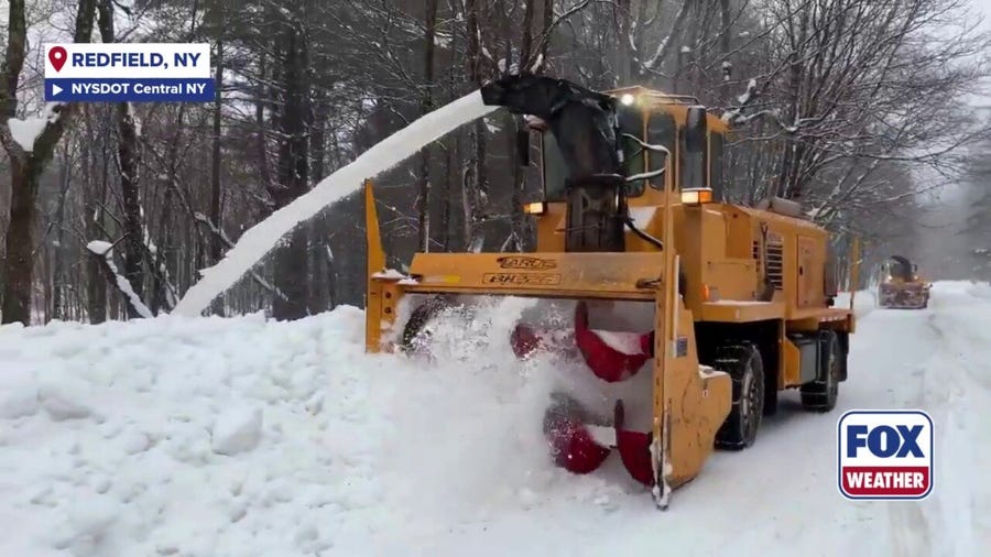 Crews work to clear roads in Upstate New York