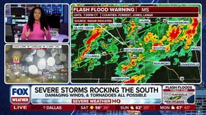 Severe storms rocking the South as tornadoes, flash floods threaten the region