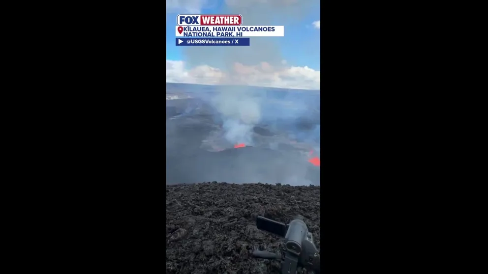 Video shows continued dome-shaped lava fountains reaching 50 feet at Halemaʻumaʻu, feeding lava flows from both north and south vents. A 40th eruption is approaching and could happen anywhere between Sunday and Wednesday as activity intensifies.