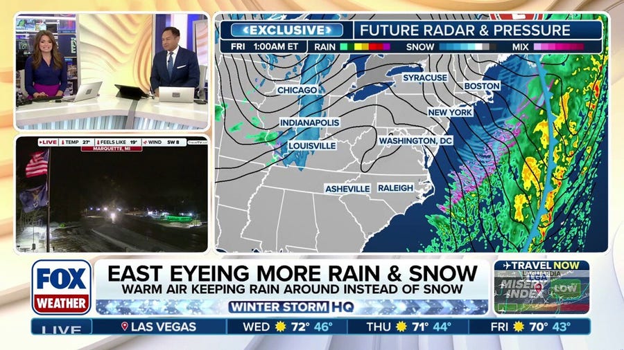Sprawling midweek storm to bring snow to 25 states across lake-effect regions through Appalachians