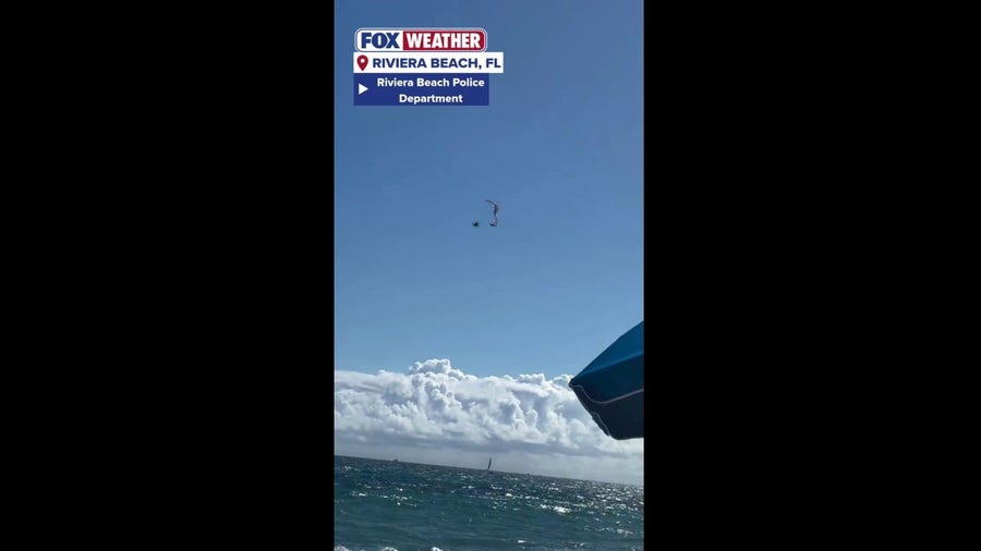 Paraglider splashes into the Atlantic Ocean after falling from the sky in Florida