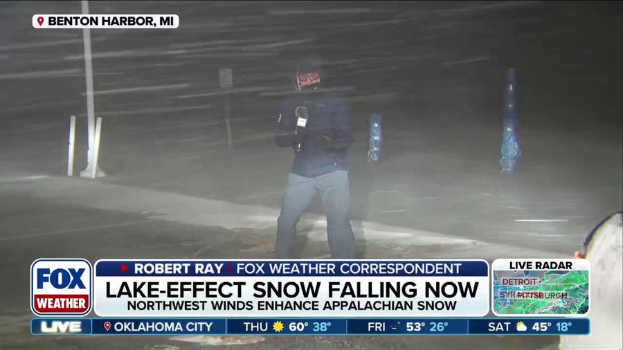 Brutal winter weather conditions in Michigan