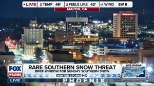 Rare southern snow threat