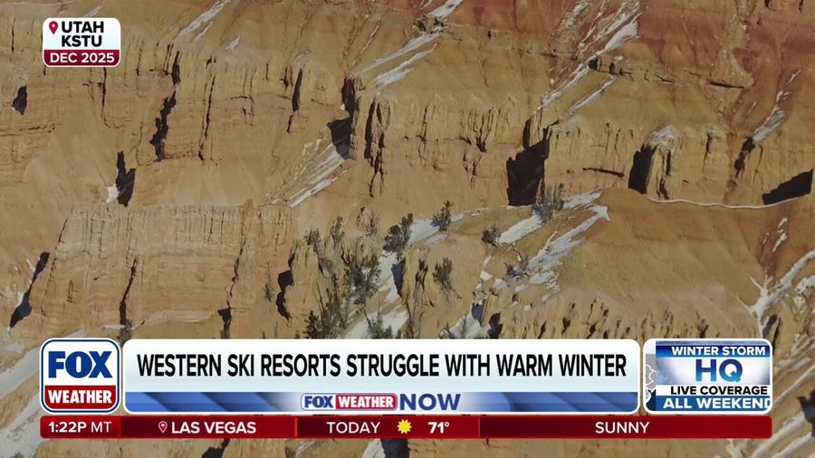 Bone-dry ski slopes have resorts out west struggling as warm winter plagues season for both skiers and resorts alike