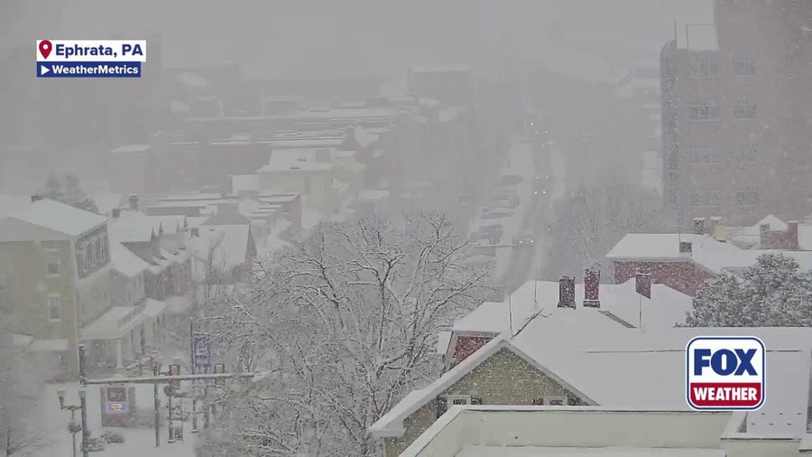 Lancaster County town transformed into snow globe