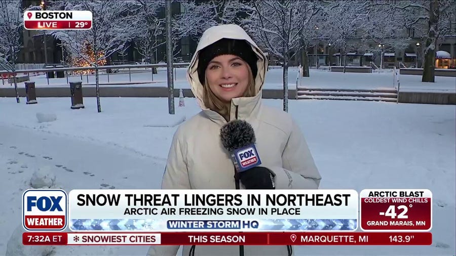 Sunday snow brings winter wonderland to Boston ahead of next polar plunge