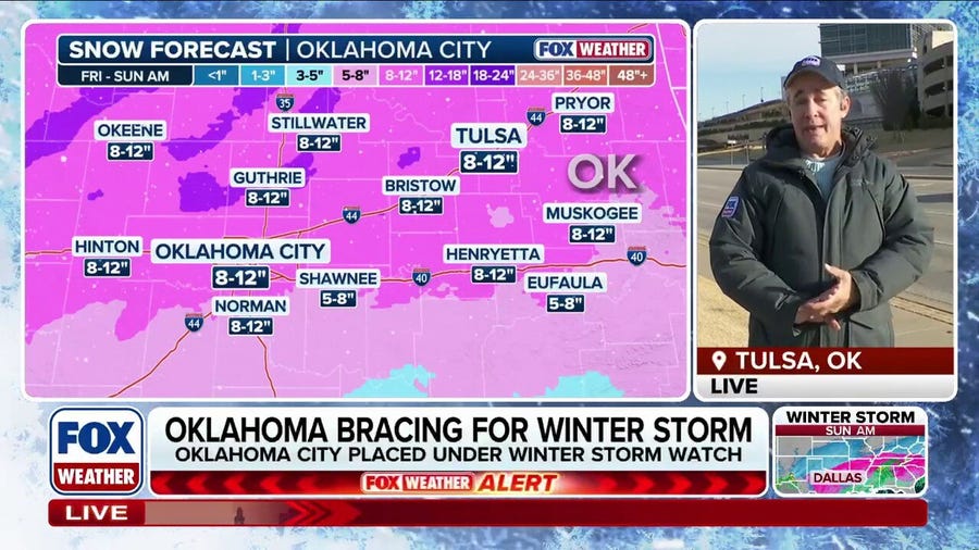 Potentially historic winter storm takes aim at Oklahoma