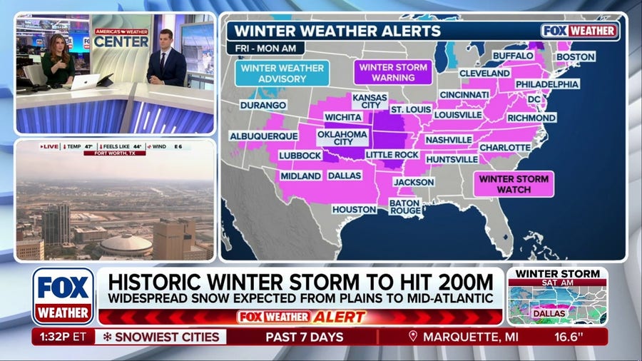 Historic winter storm expected to affect over 40 states in the U.S.
