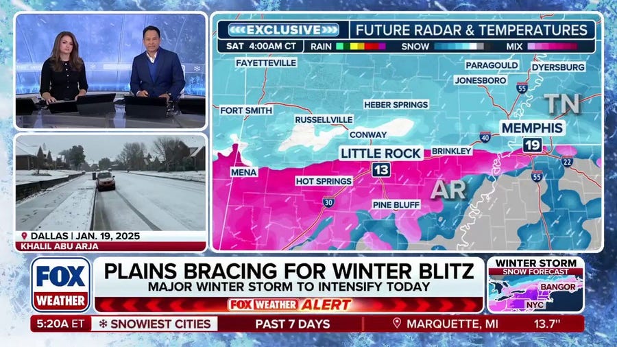 Potentially historic storm kicks off in Southern Plains today bringing massive impacts of ice and snow 