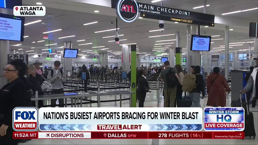 One of the nation's busiest airports braces for winter storm