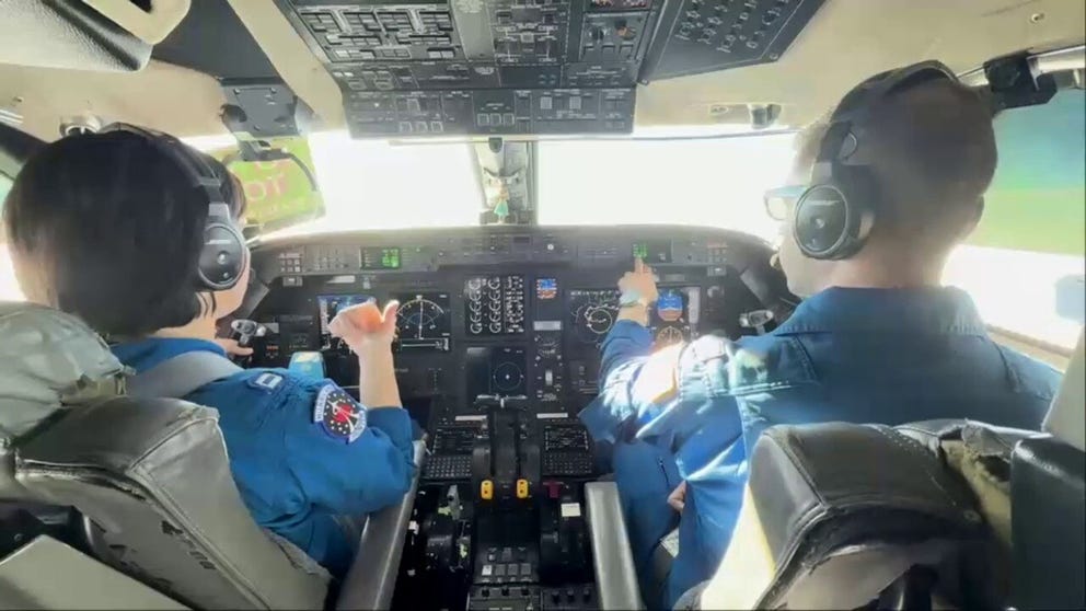 National Oceanic and Atmospheric Administration Hurricane Hunters flew into the historic winter storm to gather essential statistics and data that weather forecasters use to predict the track of the storm that will bring winter weather impacts to more than 245 million Americans this weeked.