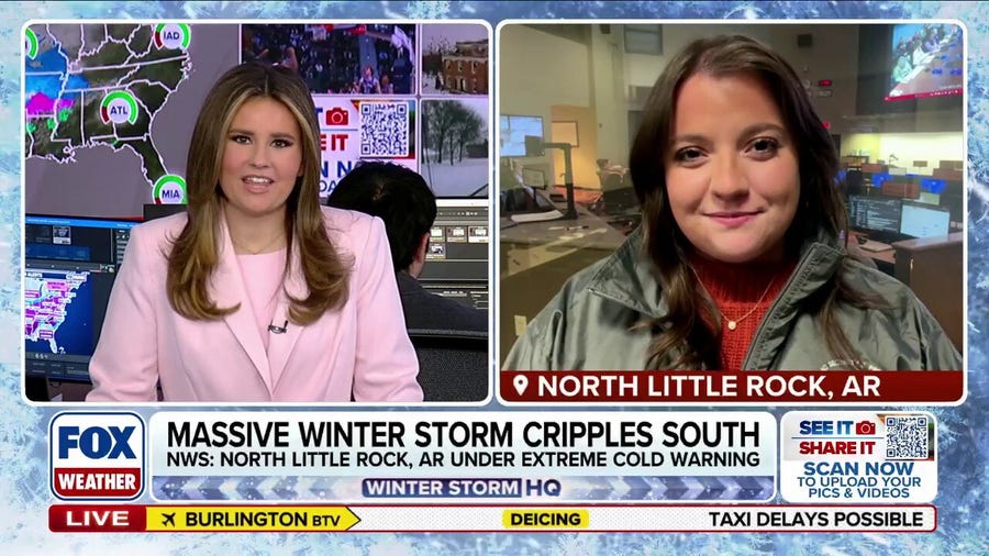 Little Rock shatters 127-year-old snow record as winter storm batters Arkansas with snow, ice