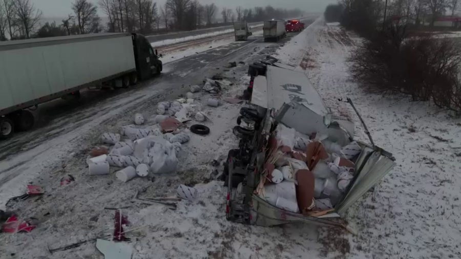 Major multi-vehicle accident involving semi-trucks and cars occurred in Missouri