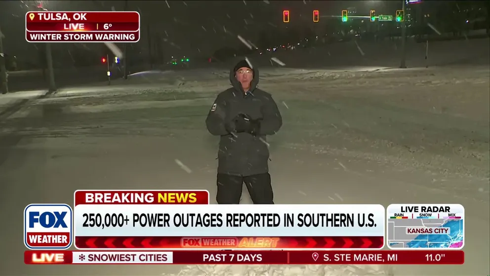 Oklahoma has continued to see snow since Friday, with Tulsa picking up 4–5 inches overnight. More snow is expected today as bitter temperatures persist, and the state even broke two records yesterday. FOX Weather Storm Specialist Mike Seidel has the latest: