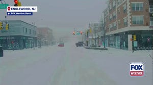 New Jersey town covered in snow as major winter storm moves over area