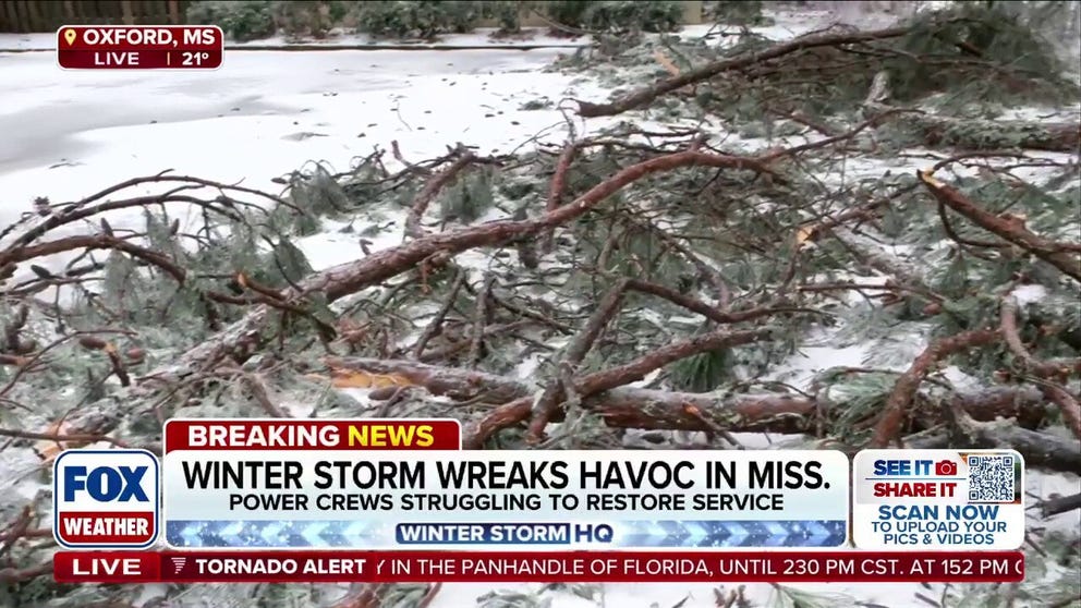 FOX Weather's Brandy Campbell is reporting live from Oxford, MS as the historic winter storm continues to slam the region. 