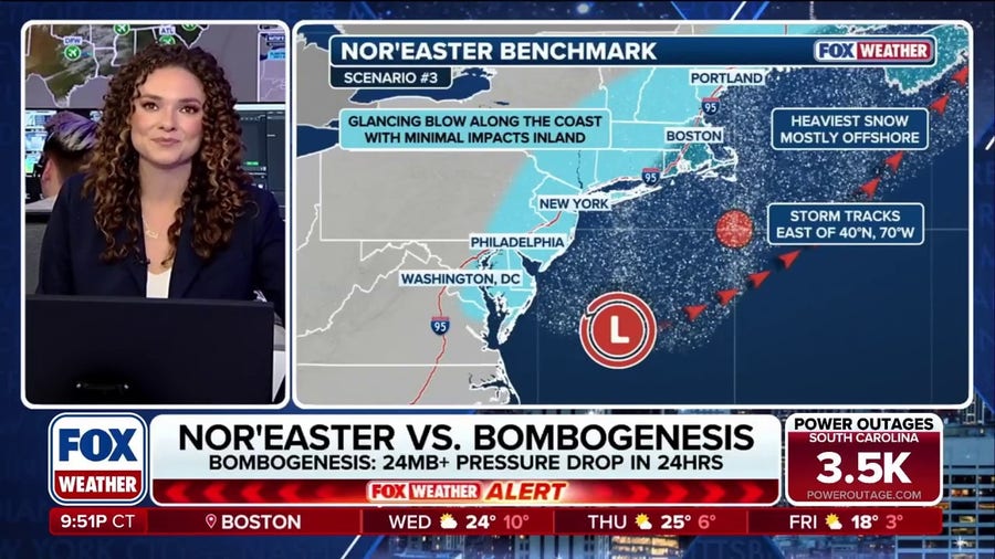 Weekend nor'easter to bomb out off the East Coast