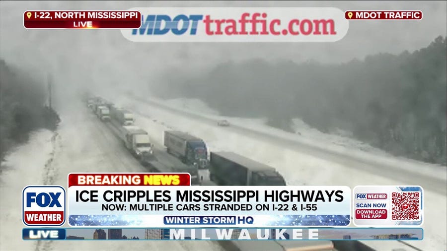 Mississippi evacuating stranded drivers on ice-covered interstates amid subzero temperatures