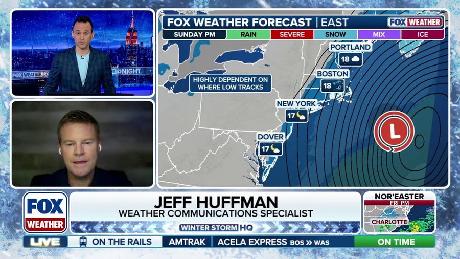 Nor'easter could bring snow to the Northeast, after hammering the Carolinas and Virginia