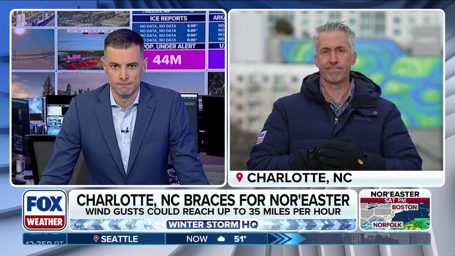 Charlotte, North Carolina, bracing for nor'easter impacts