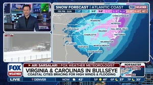 Virginia and Carolinas in bullseye for nor'easter snow