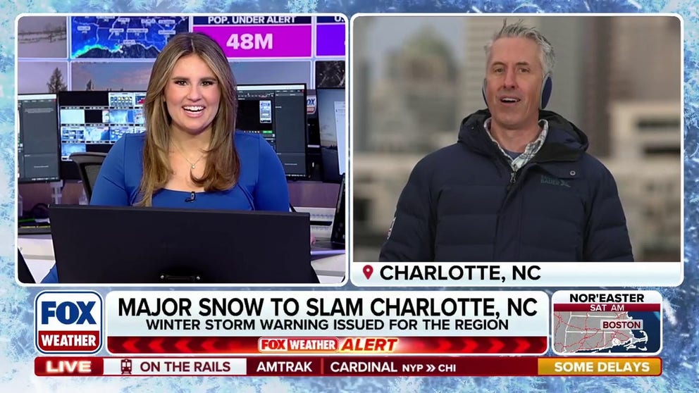 FOX Weather Meteorologist Bob Van Dillen is live from Charlotte, North Carolina ahead of a major snowstorm expected to slam the state.