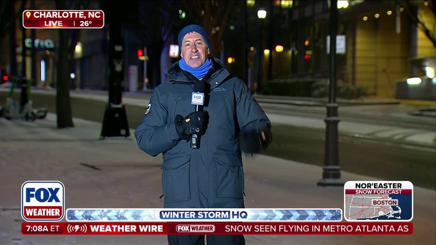 Nor'easter delivering snow to Southeast, Carolinas