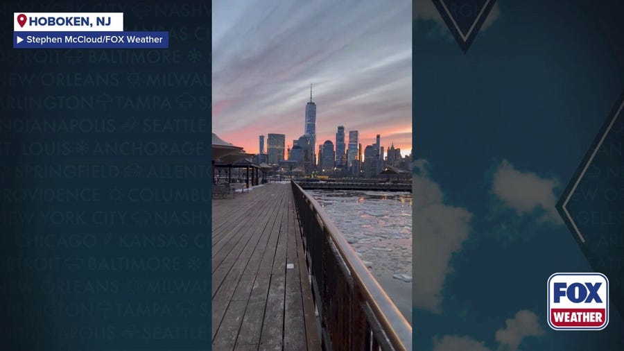 Ice Still Lingering In Hudson and East Rivers Near NYC