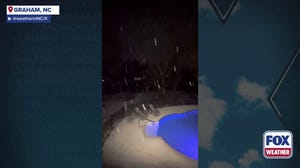 Snow falls on North Carolina