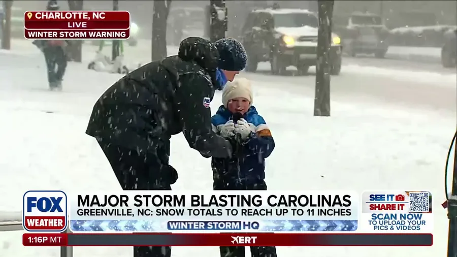 People out enjoying the snow as major storm blasts North Carolina