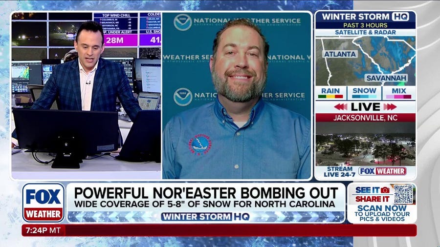 Powerful Nor'easter slams the Carolinas