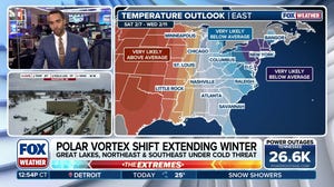 Polar vortex shift extending winter with frigid temperatures impacting millions