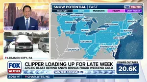 Next round of snow begins across winter-weary eastern US, beneficial rain soaks the South