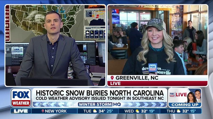 After historic snow hit the Carolinas, FOX Weather visits Sup Dogs in Greenville, NC