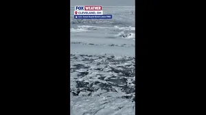 U.S. Coast Guard preforms ice-breaking operations on Lake Erie