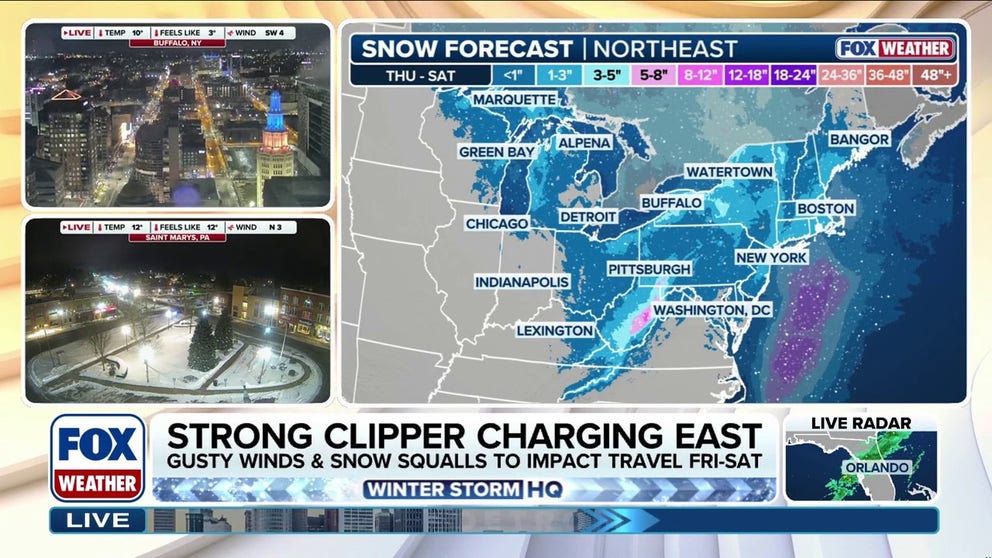 Fast-moving clipper set to bring more snow across Northeast | Latest ...